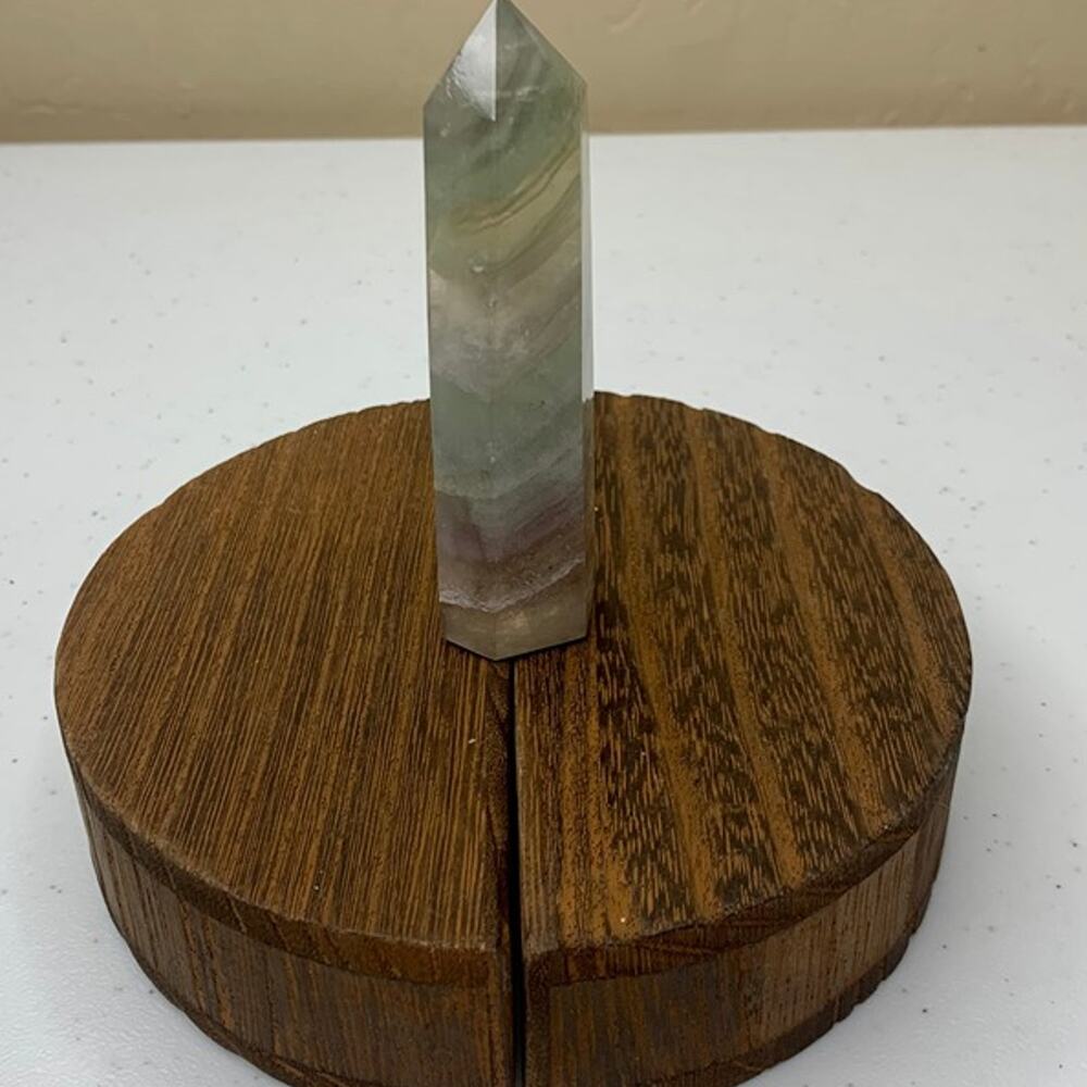 Natural Fluorite Crystal Point Tower – Reiki Healing Chakra Stone